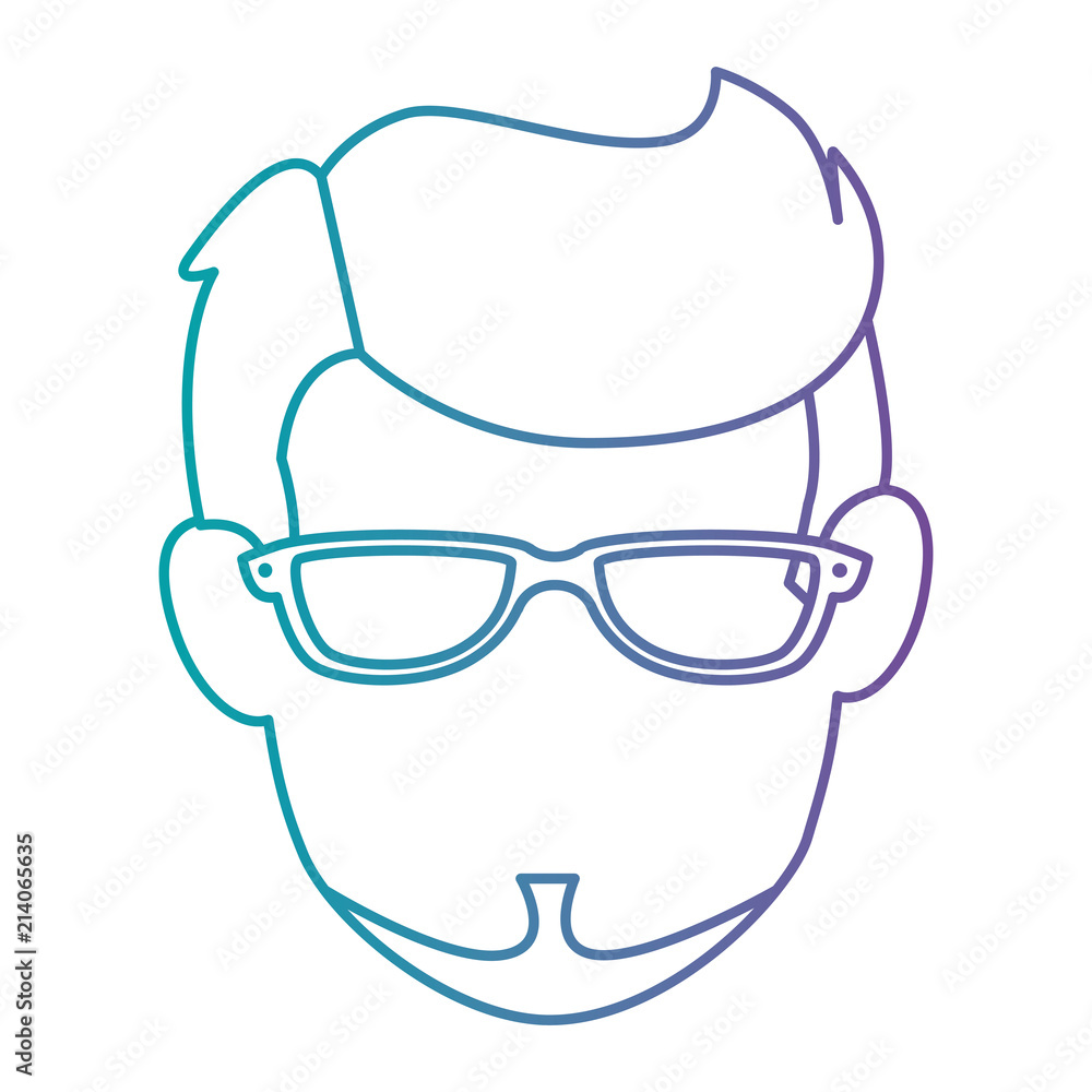 young man avatar head with glasses character vector illustration design young man avatar head with glasses character vector illustration design