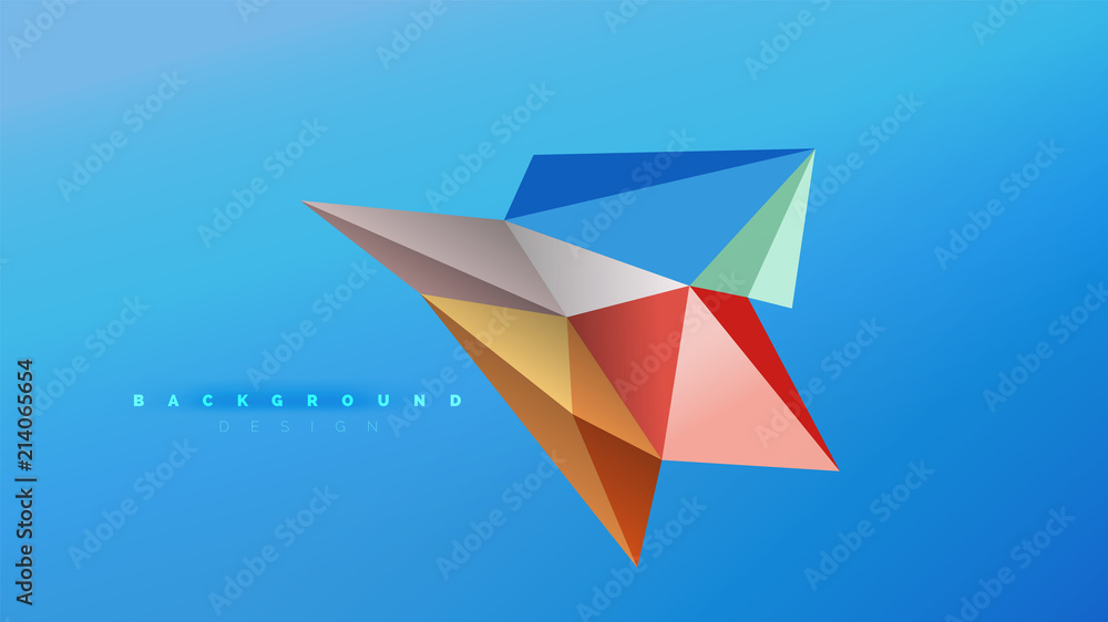 Abstract background - geometric origami style shape composition, triangular low poly design concept. Colorful trendy minimalistic illustration Abstract background - geometric origami style shape composition, triangular low poly design concept. Colorful trendy minimalistic illustration