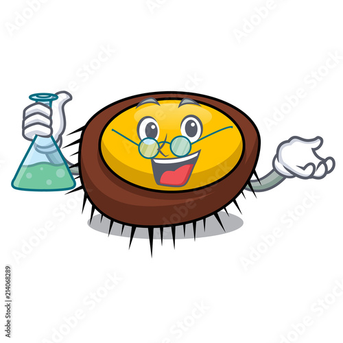 Professor sea urchin character cartoon