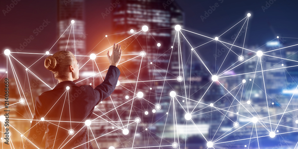 Obraz premium Modern wireless technologies and networking as tool for effective business