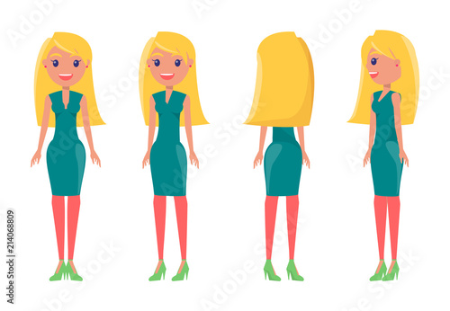 Blonde Pretty Women in Stylish Outfits All Sides