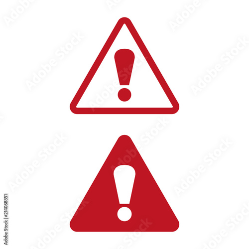 Attention icon on white background.