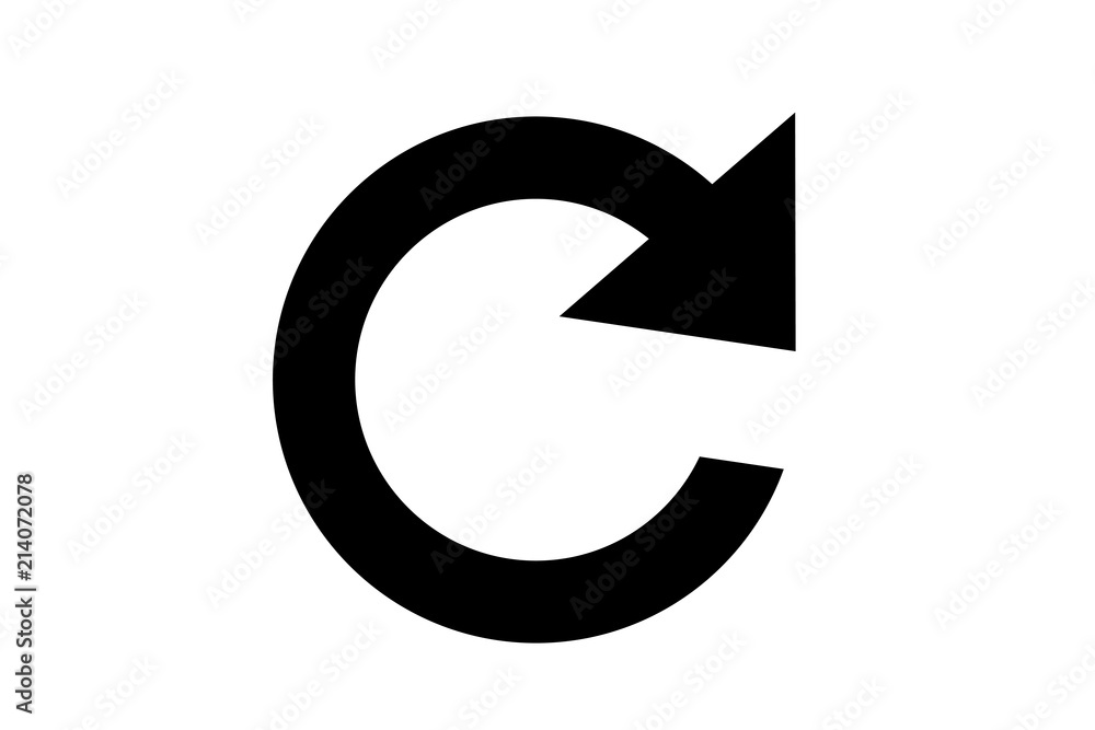 Símbolo de recargar en negro. Símbolo de recargar en negro.