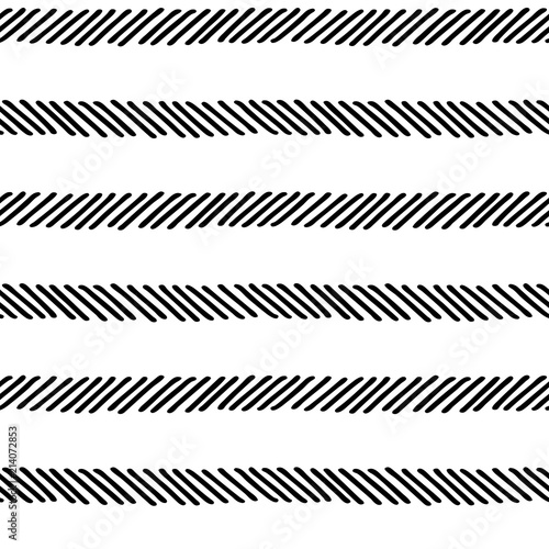Minimalist black and white hand drawn vector seamless pattern. 