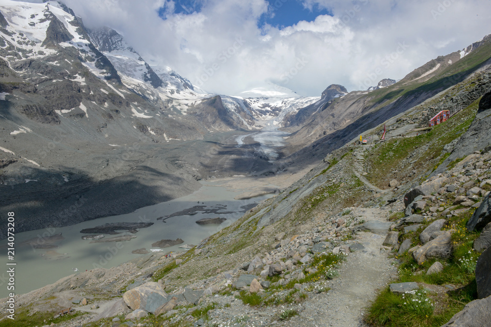Grossglockner, the highest mountain in Austria with the Pasterze glacier