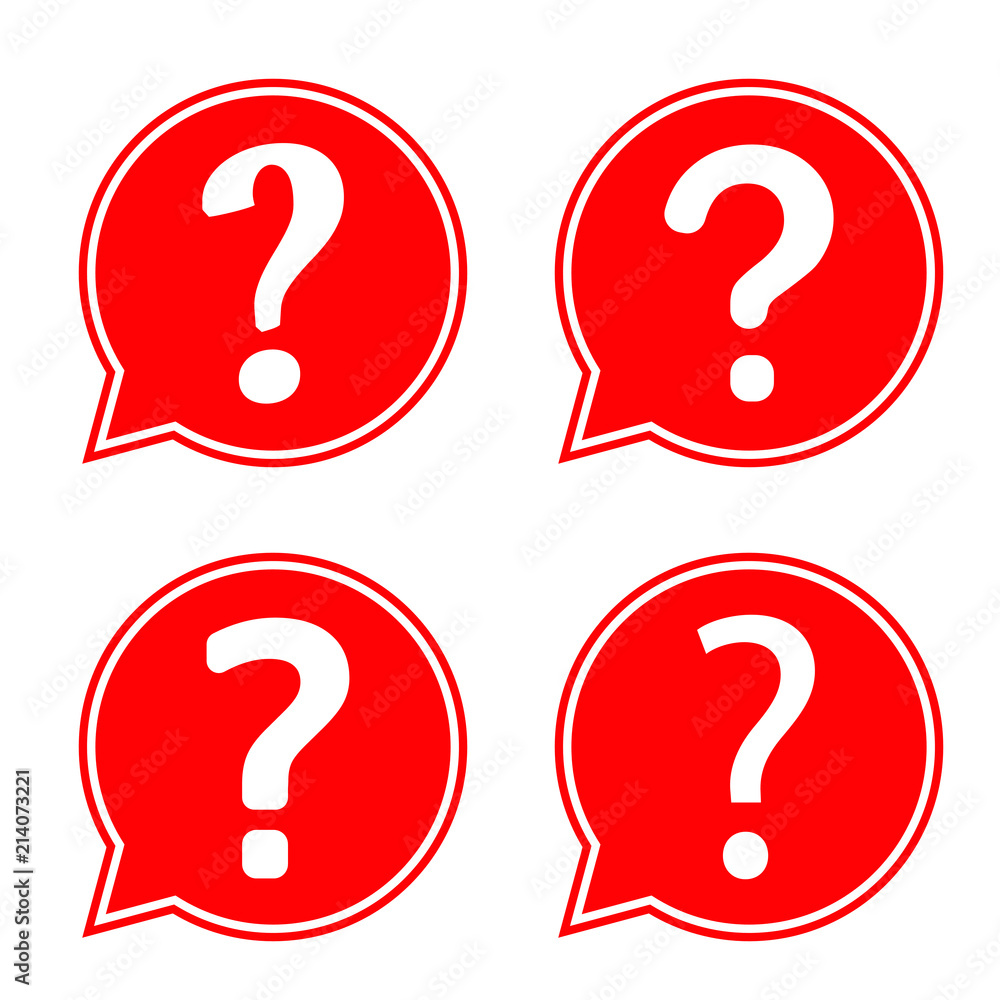 Question mark in a speech bubble. Question mark icon. Question mark in a speech bubble. Question mark icon.