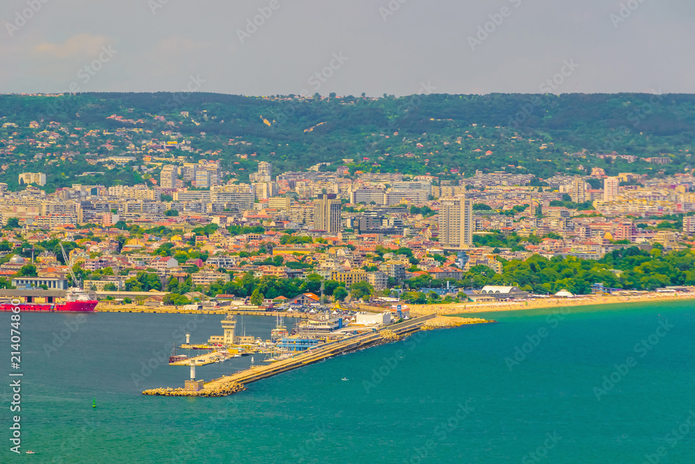 Postcard view of Varna at midday