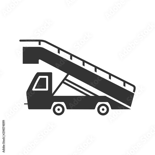 Stair truck glyph icon