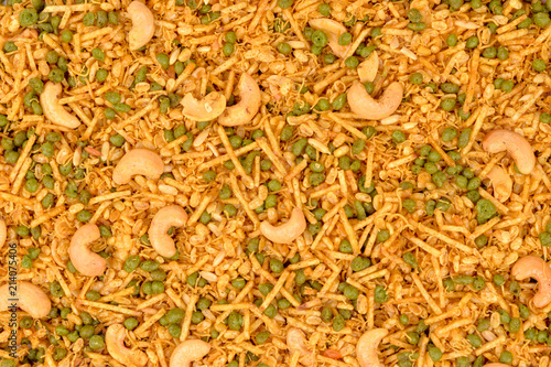 traditional Indian kaju mixture or cashew mixture, shahi mixture namkeen