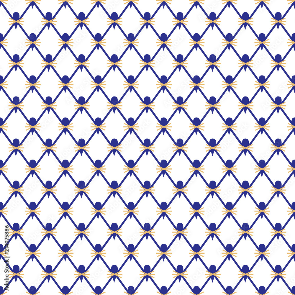 Naklejka premium Seamless pattern, background, cobalt mesh. pattern for China Vector illustration.