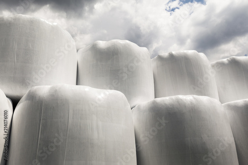 Wrapped Hay Bales