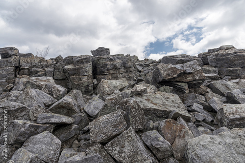 Huge stone formation on a hilltop 