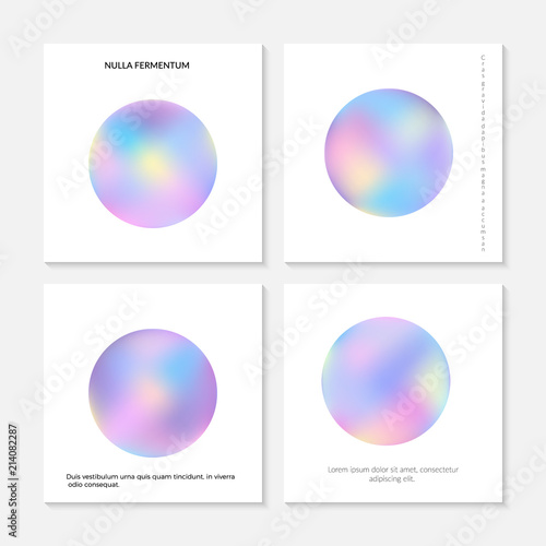 Abstract holographic gradient in the form of a sphere