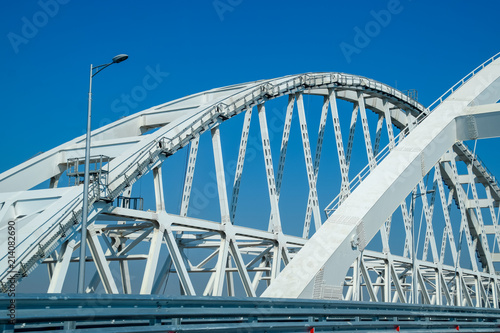 Billede på lærred The navigable arch of the Crimean bridge