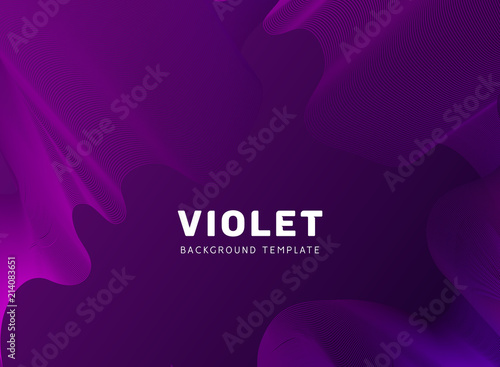Fluid modern ultraviolet poster template. Aabstract geometrical background with blend purple design color photo