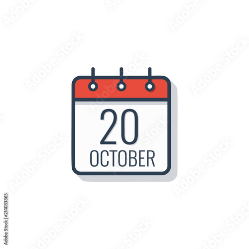 Calendar day icon isolated on white background. Vector illustration.