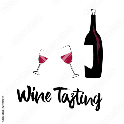 Wine tasting hand lettering
