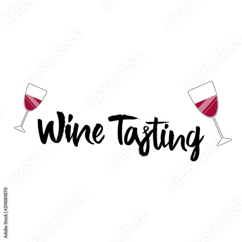Wine tasting hand lettering