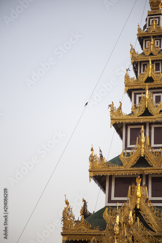 Yangon, Myanmar near the Schwedagan Paya Pagoda 2016 photo