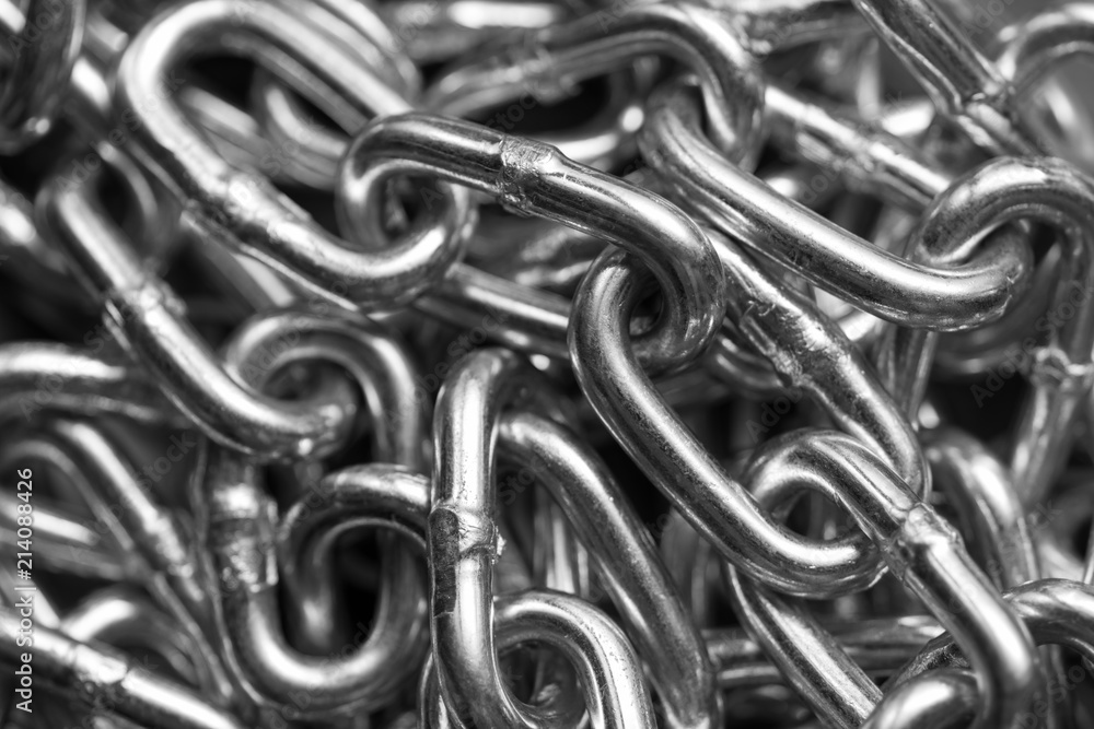 Bunch of metal chain close up for abstract background. Bunch of metal chain close up for abstract background.