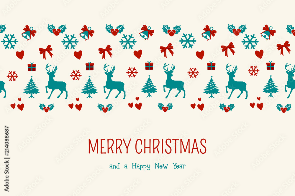 Weihnachtsmotive Stock-Vektorgrafik | Adobe Stock