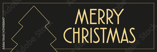 Edle schlichte Weihnachtskarte mit Christbaum