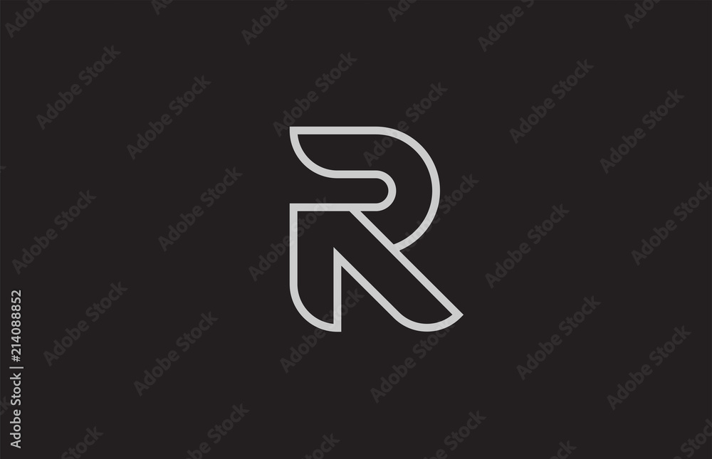 black and white alphabet letter r logo icon design black and white alphabet letter r logo icon design