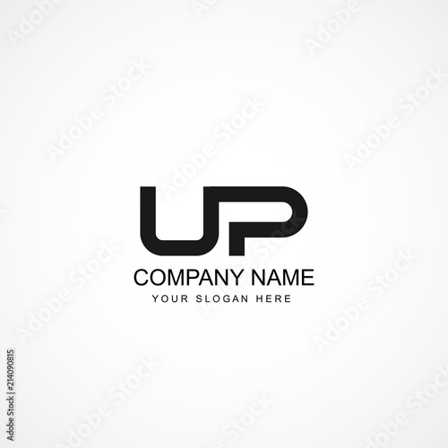 Initial Letter UP Logo Template Design