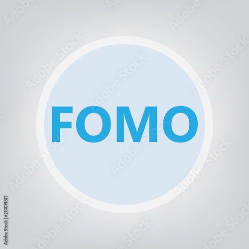 FOMO (fear of missing out) concept- vector illustration