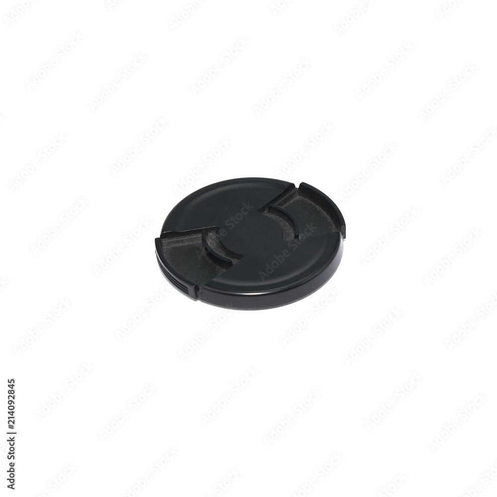 Black lens cup isolated on white background Black lens cup isolated on white background