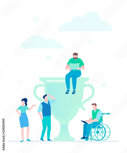 Business success - flat design style illustration