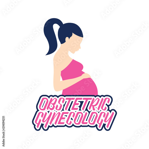  obstetrics gynecology logo for doctor or clinic, vector illustration