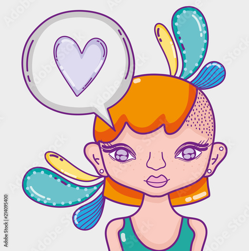 Youth culture millenial woman cartoon