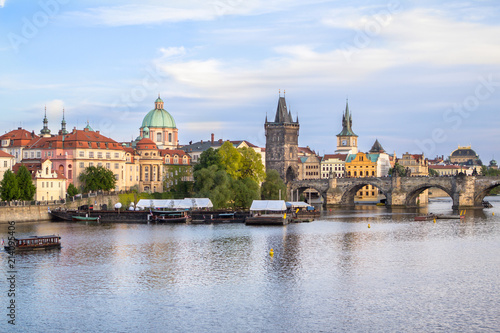 View to the Charles Bridge and St. Nikolaus Church in Prague © robertdering