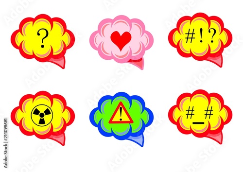 coleção de cérebros com sinais