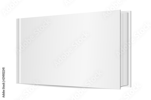 3D Vector mock up of standing book on white
