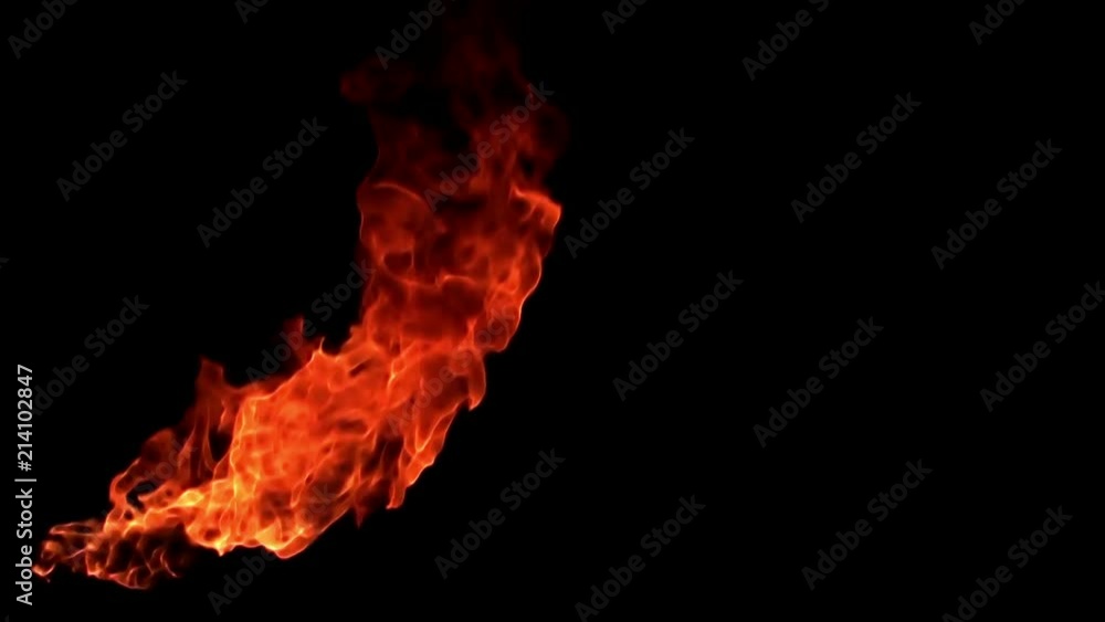 Fire flame isolated on black background. 8х slow motion / red, yellow, orange tongues of hot flame stream, twist and flash in a bewitching & hot dance on a black background Fire flame isolated on black background. 8х slow motion / red, yellow, orange tongues of hot flame stream, twist and flash in a bewitching & hot dance on a black background