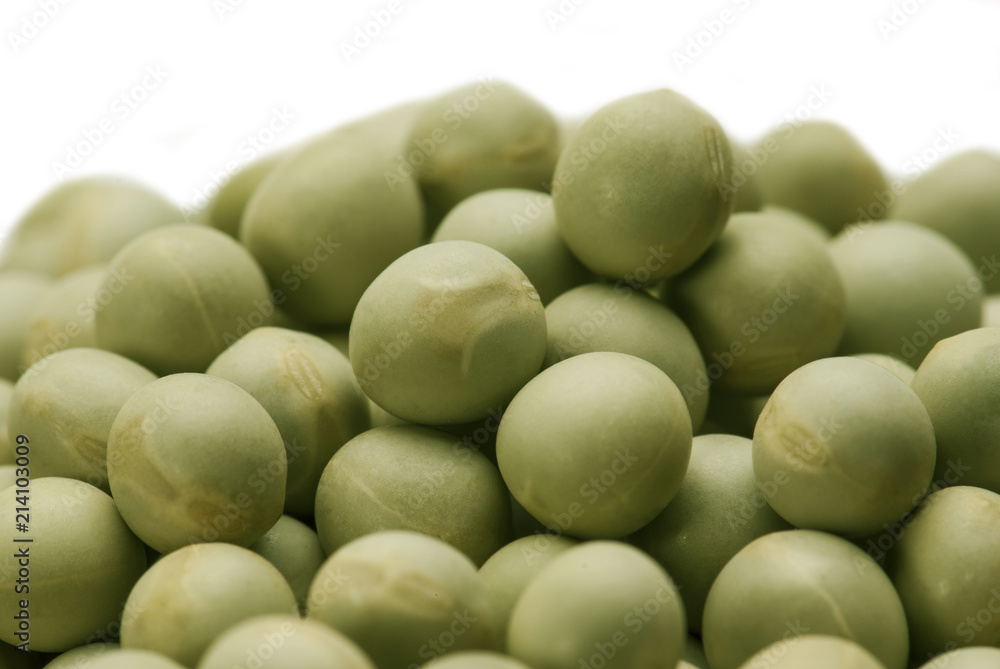 Green peas on white background Green peas on white background