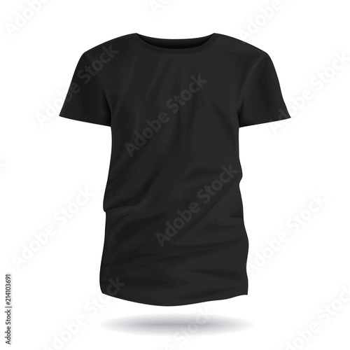 Mock-up T-shirt Kids Template Advertising Store Fashion Casual Apparel Black