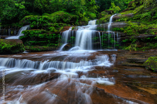 Tad-Wiman-Thip waterfall  Beautiful waterfall in Bung-Kan province  ThaiLand.