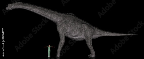恐竜縮尺図・ブラキオサウルス © Galileo-Giken