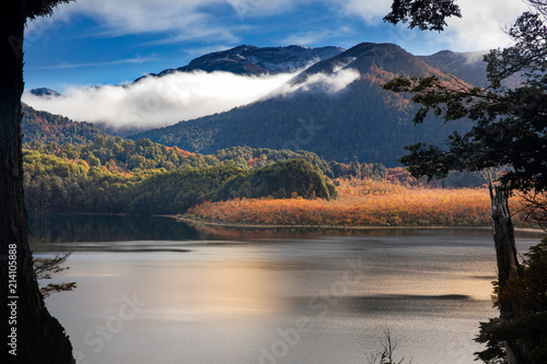 Lago Villarino ubicado en el parque Nacional Nahuel Huapi, Neuquen, Argentina. photo