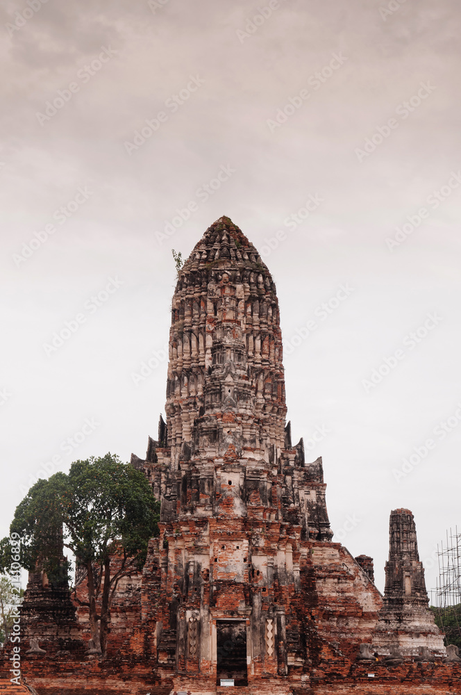 Ruin pagoda of Wat Chai Watthanaram, Ayutthaya, Thailand