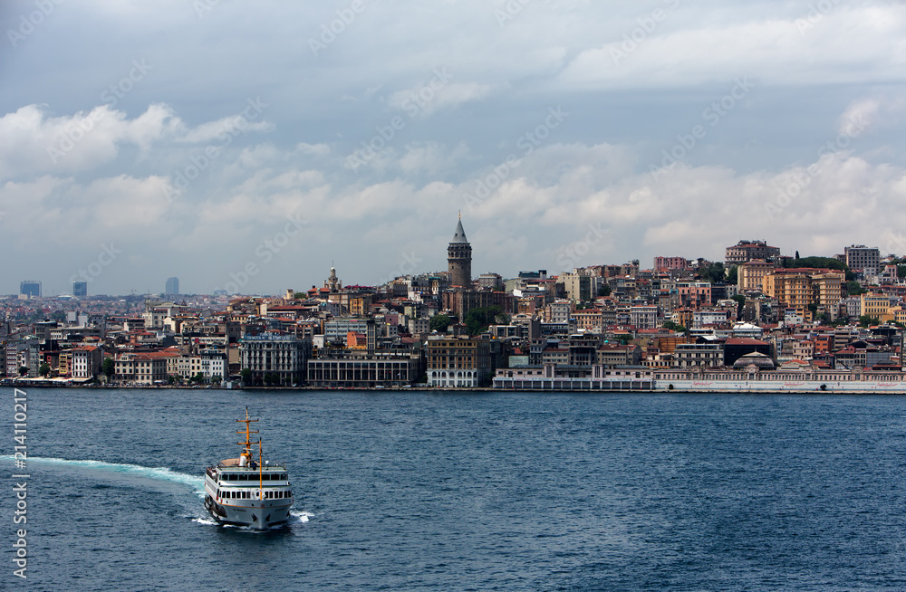 Obraz premium Istanbu , Galata Tower , Galata Kulesi..
