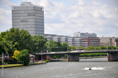 Meno river and buildings photo