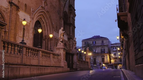 Wallpaper Mural Tilt up from side street of Cattedrale di Palermo at dawn Torontodigital.ca