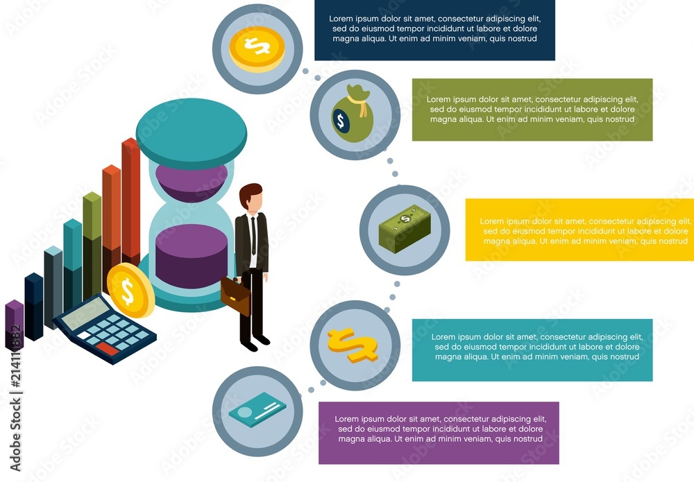 Finance Infographic Layout Stock Template | Adobe Stock