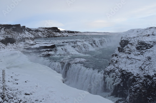 Fototapeta Naklejka Na Ścianę i Meble -  Gullfoss Wasserfall - Winterimpression Island