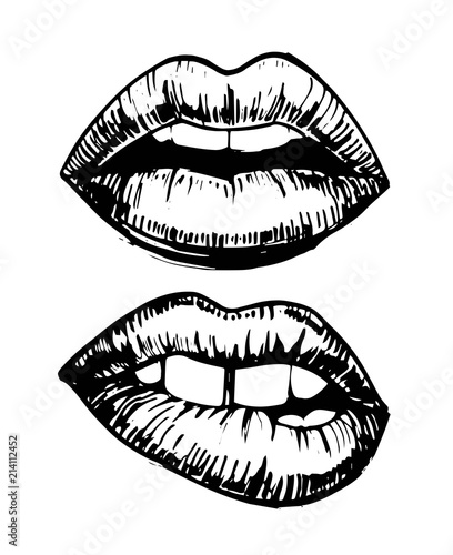 Sketch of lips