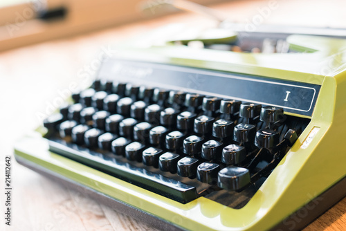 vintage typewriter on table